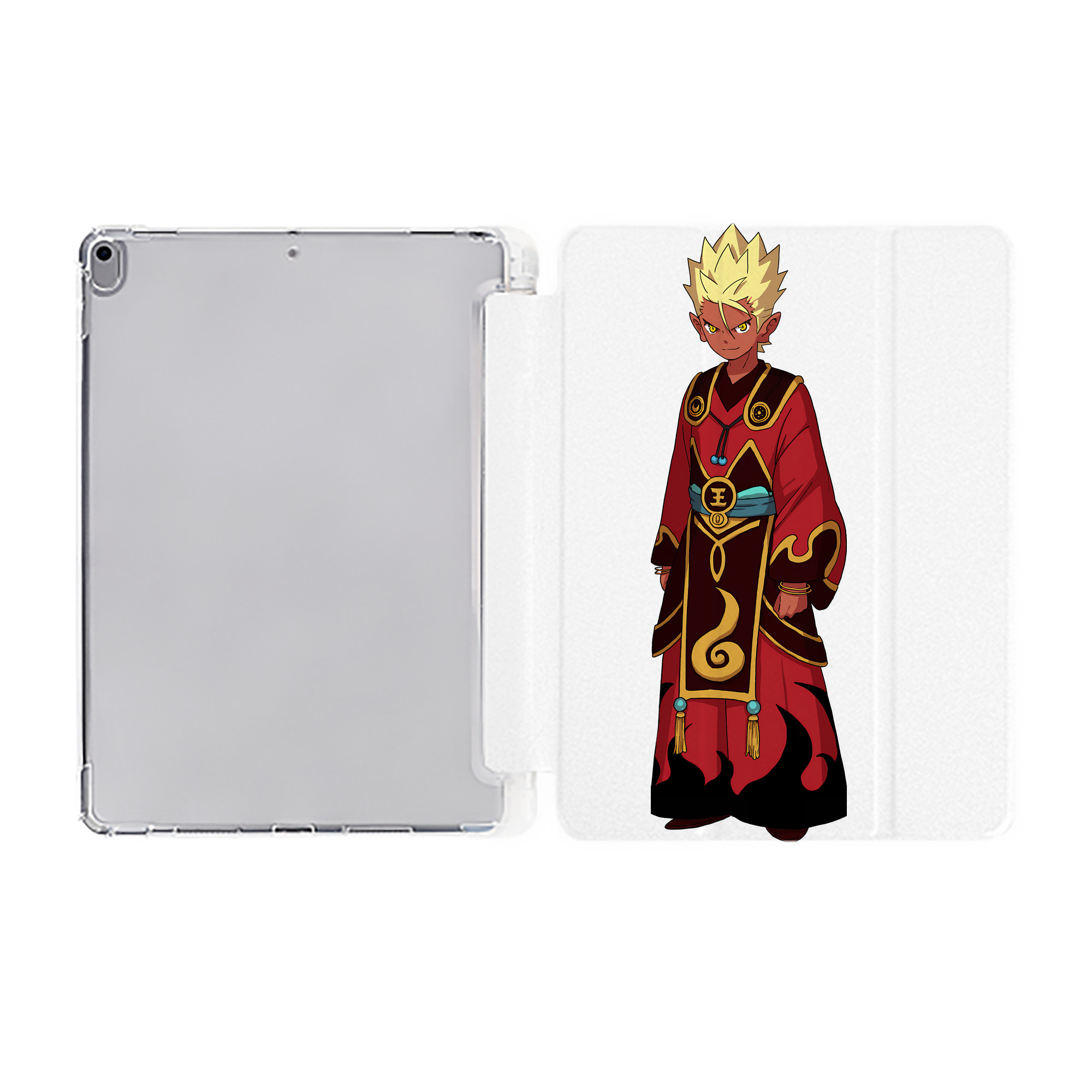 （画像用） 妖怪ウォッチ Yo-kai Watch IPad ケース ペン収納付き 三つ折りスタンド PUレザー×シリコン 対応機種9.5/10.5/10.9インチ